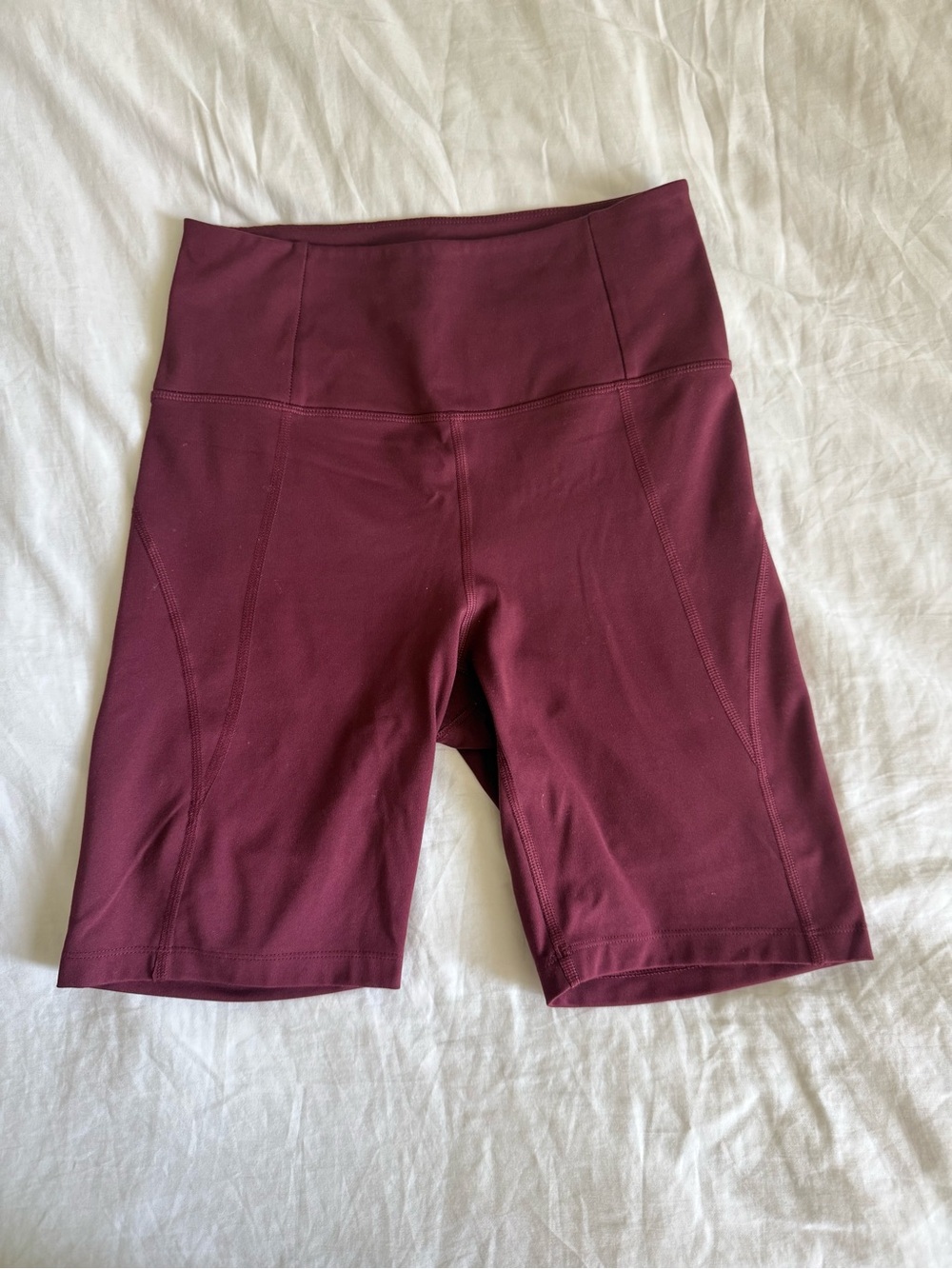 Girlfriend Collective High-Waist Burgundy Women’s Bike Shorts